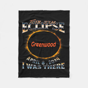 Cute Solar Eclipse Greenwood Indiana There Fleece Blanket