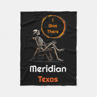 Cute Solar Eclipse Meridian Texas There Fleece Blanket