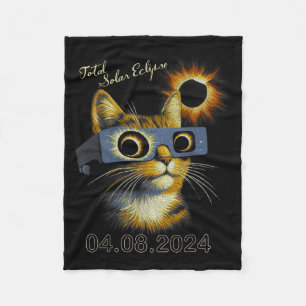 Cute Solar Eclipse Total Solar Eclipse Fleece Blanket