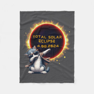 Cute Solar Eclipse Total Solar Eclipse Fleece Blanket