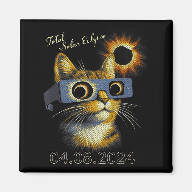 Cute Solar Eclipse Total Solar Eclipse Magnet (Front)