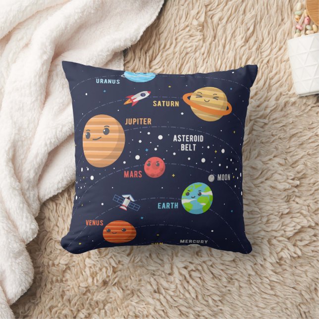 Cute Solar System Design Cushion (Blanket)