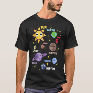 Cute Solar System  Kids Toddlers Astronomy T-Shirt