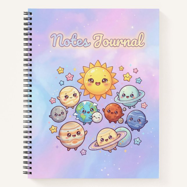 Cute Solar System Notes Journal (Front)