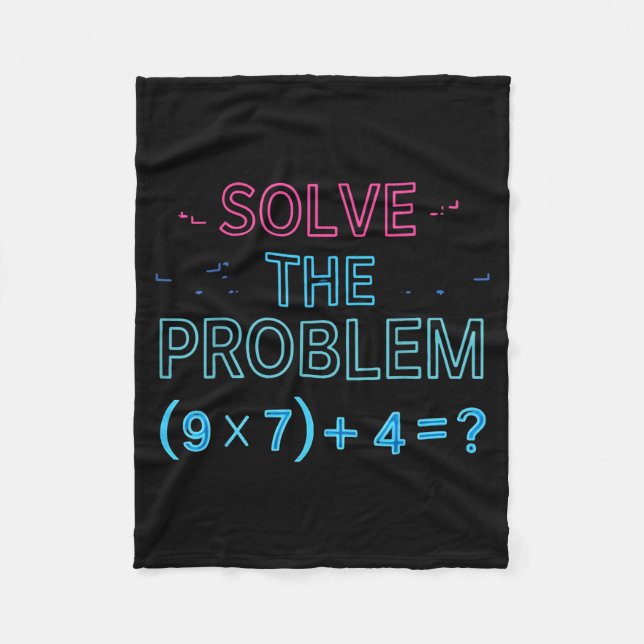Cute Solve Problem Math 67 Meme Fleece Blanket (Front)