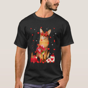 Cute Somali Cat Valentine Fun Cat Dad Cat Mum T-Shirt