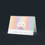 Cute Some Bunny and Flowers Happy Birthday Card<br><div class="desc">Cute Some Bunny and Flowers Happy Birthday Card</div>