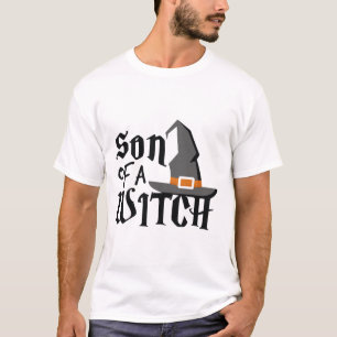 Cute Son Of A Witch Halloween Shirt Boys Wizard Wi
