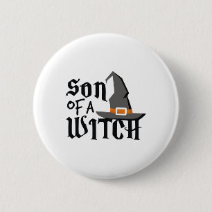 Cute Son Of A Witch Halloween Shirt Boys Wizard Wi 6 Cm Round Badge