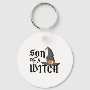 Cute Son Of A Witch Halloween Shirt Boys Wizard Wi Key Ring