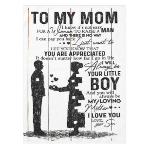 Cute Son To My Mum Gift Lovely Family Gift Tablecloth