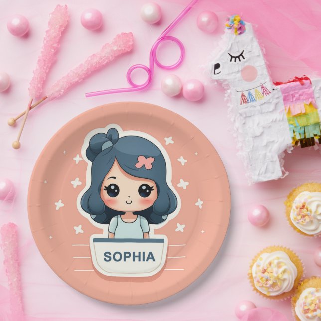 Cute Sophia paper plate (Party)