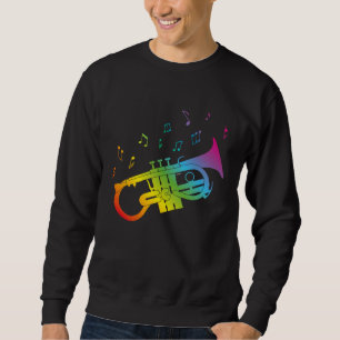 Cute Soprano Cornet player gay musicians LGBTQ+ ga Sweatshirt