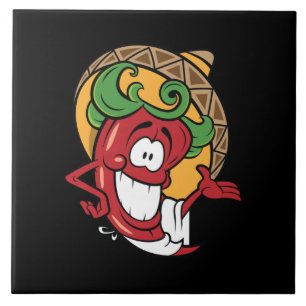 Cute Southwestern chilli pepper decor Ceramic Tile