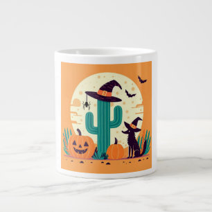 Cute, southwestern Halloween desert/cactus Large Coffee Mug
