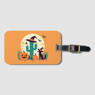 Cute, southwestern Halloween desert/cactus Luggage Tag