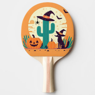 Cute, southwestern Halloween desert/cactus Ping Pong Paddle