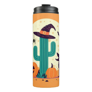 Cute, southwestern Halloween desert/cactus Thermal Tumbler
