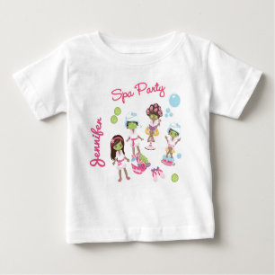 Cute Spa Beauty Treatment Party. Hair Stylist Baby T-Shirt