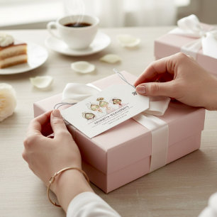 Cute Spa Day Birthday Gift Tag