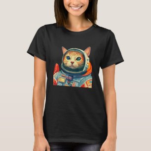 Cute Space Cat Astronaut Kitten Adorable SciFi Pet T-Shirt