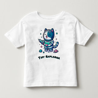 🚀 Cute Space Cat Astronaut 🐱  Toddler T-Shirt
