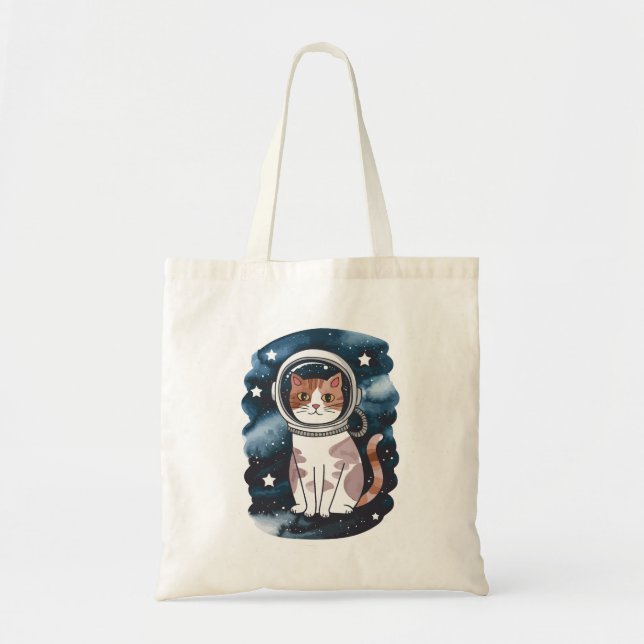 Cute Space Cat Astronaut  Tote Bag (Front)