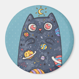 Cute Space Cat Magnet