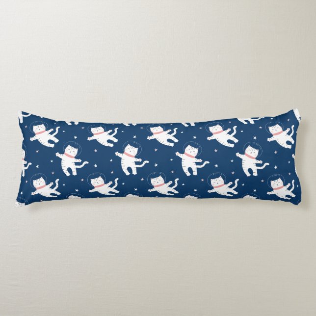 Cute Space Cats Body Pillow (Front)