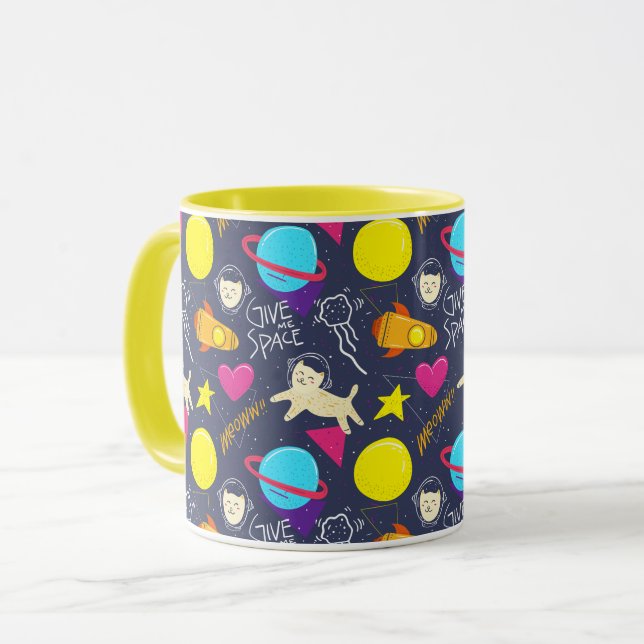 Cute Space Cats Mug (Front Left)