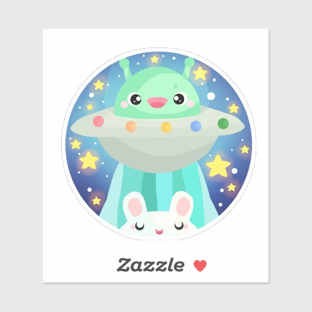 Cute Space Creature And Bunny Rabbit (Sheet)