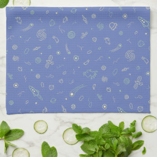 Cute Space Doodle Kitchen Towels