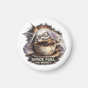 Cute Space Fuel Bunny Coffee Halloween Magic Magnet