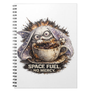 Cute Space Fuel Bunny Coffee Halloween Magic Notebook