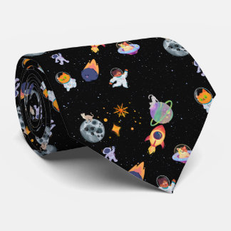 Cute space kitten in the galaxy tie