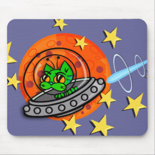 CUTE SPACE KITTY CAT MOUSE PAD