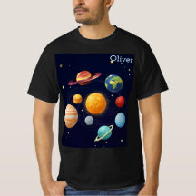 Cute Space Outer Solar System Personalised Name