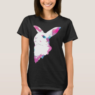 Cute Space Rainbow Gaussian Blur Rabbit Galactic B T-Shirt