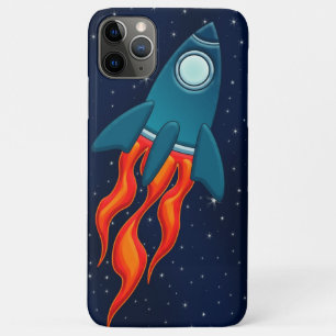 Cute Space Rocket and Outer Space Design iPhone 11 Pro Max Case