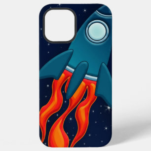 Cute Space Rocket and Outer Space Design iPhone 12 Pro Max Case