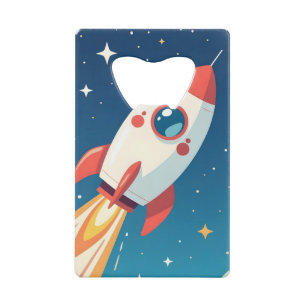 Cute space rocket blasting off