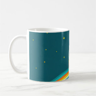 Cute Space Rocket Cartoon Coffee Mug