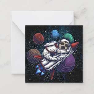Cute Space Sloth Card