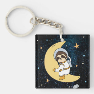 Cute Space Sloth Keychain