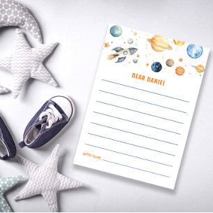 Cute Space Time Capsule Card Planets Boy Birthday