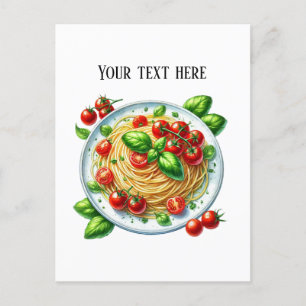 Cute Spaghetti add text Postcard