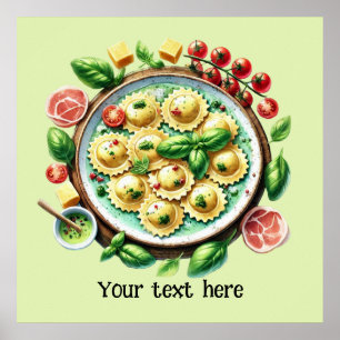 Cute spaghetti house Italian food pasta business  Poster