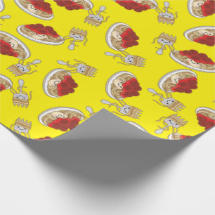 Cute Spaghetti Kids Birthday Party Kawaii Wrapping Paper