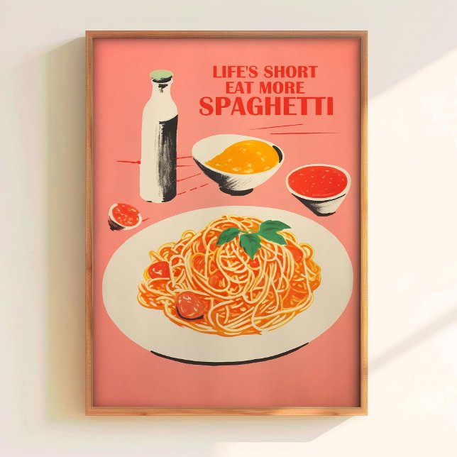 Cute Spaghetti Wall Print Retro Kitchen Wall Art   (Creator Uploaded)