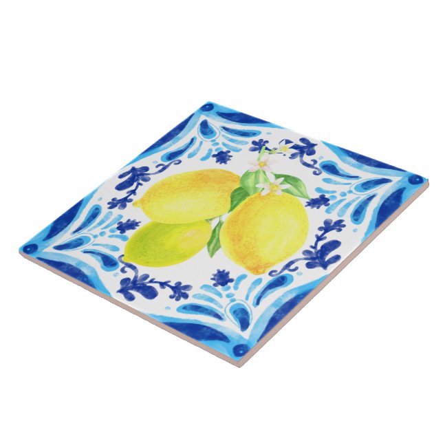 cute Spanish design lovers change background colou Ceramic Tile (Side)